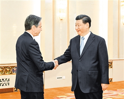 <b>习近平会见美国国务卿布林肯</b>